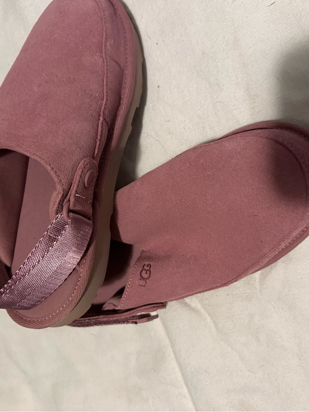 UGG Women's Dusty Rose Suede Slingback Clogs